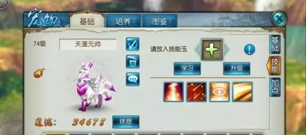 诛仙手游宠物什么技能回血